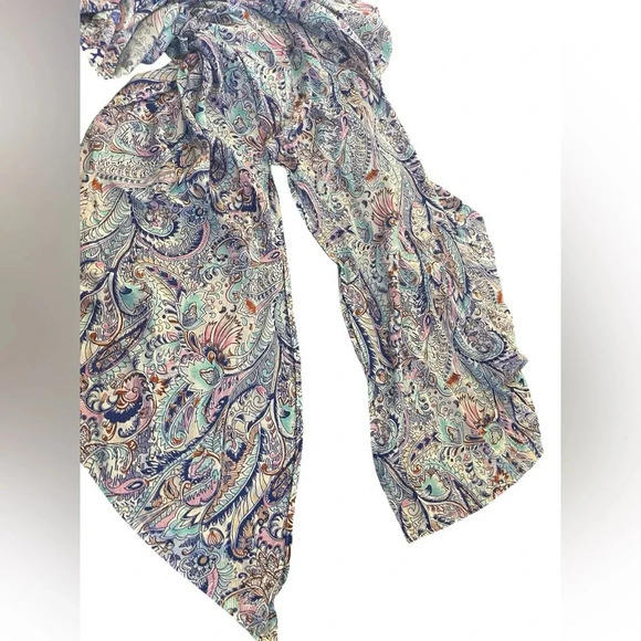 Victoria’s Secret Lightweight Navy Blue Paisley Robe With Tie & Tassels Small - Picture 5 of 9